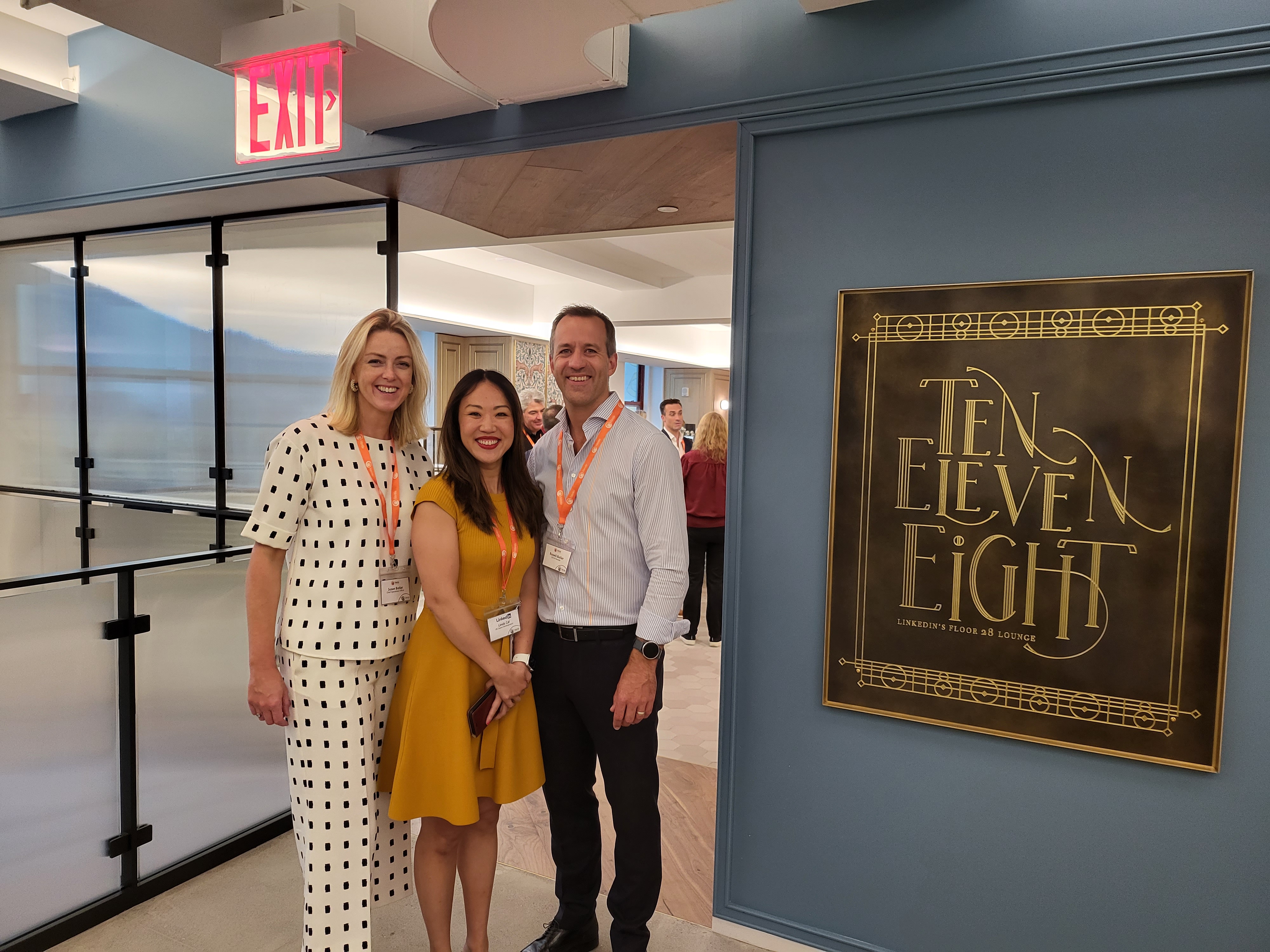 iVentiv’s Russell and Susan Butler with Linda Jingfang Cai, LinkedIn