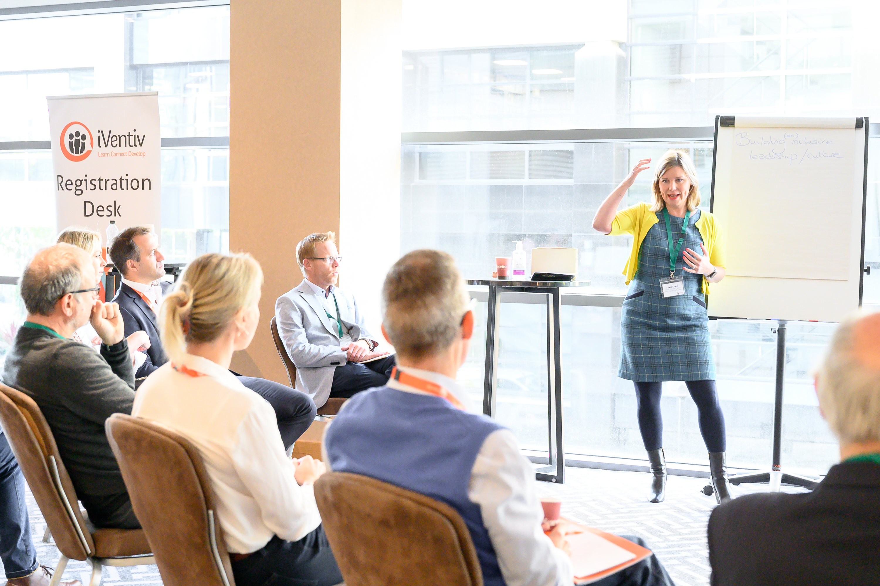 Kate Evans leads a breakout session at an iVentiv event in 2021