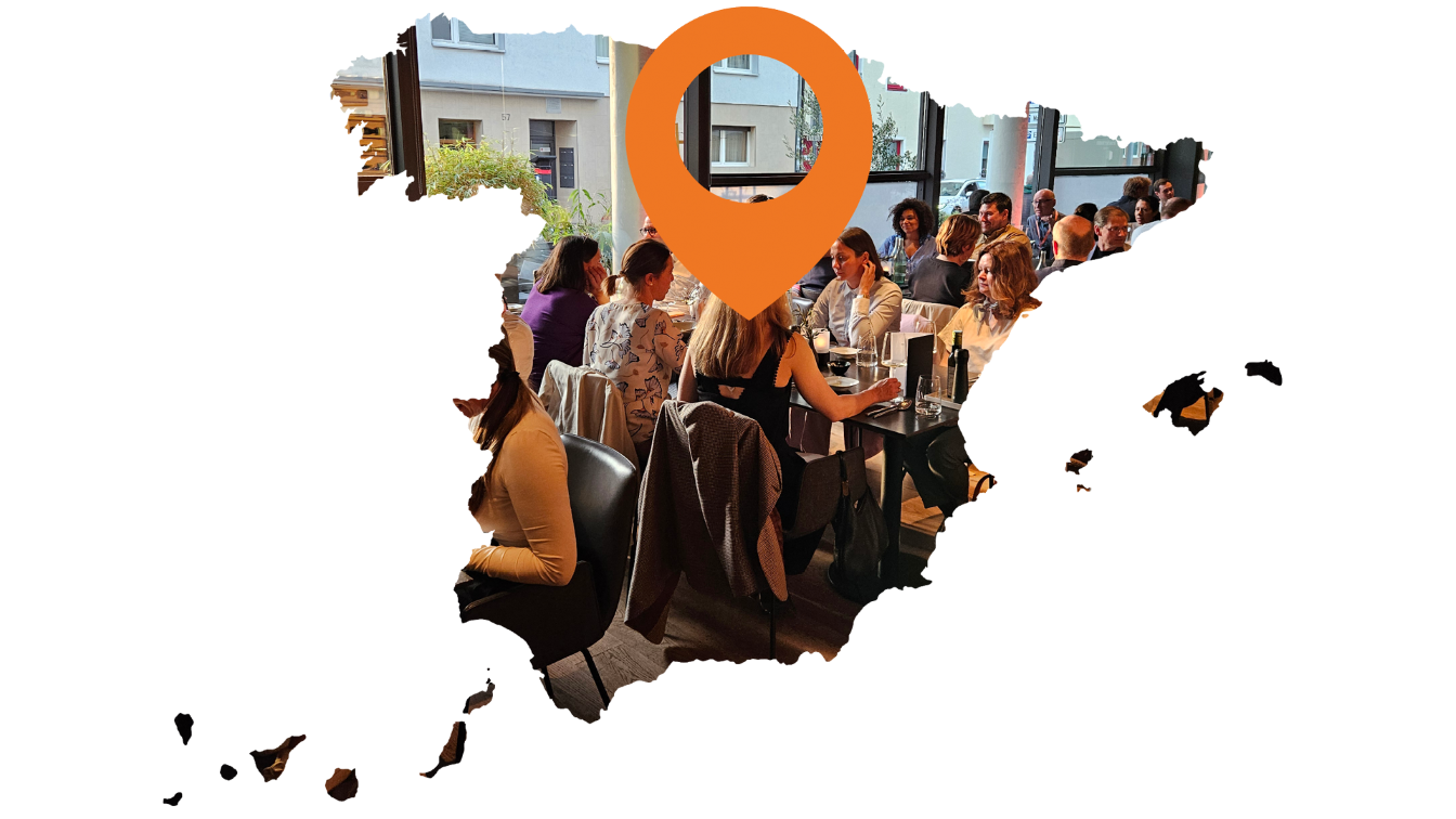 iVentiv event participants, framed in a map of Spain